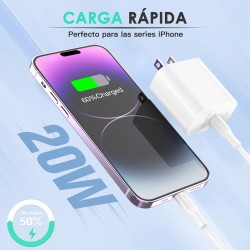 Cargador Iphone 20 watts con Cable Lighting GAR154