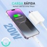 Cargador Iphone 20 watts con Cable Lighting GAR154